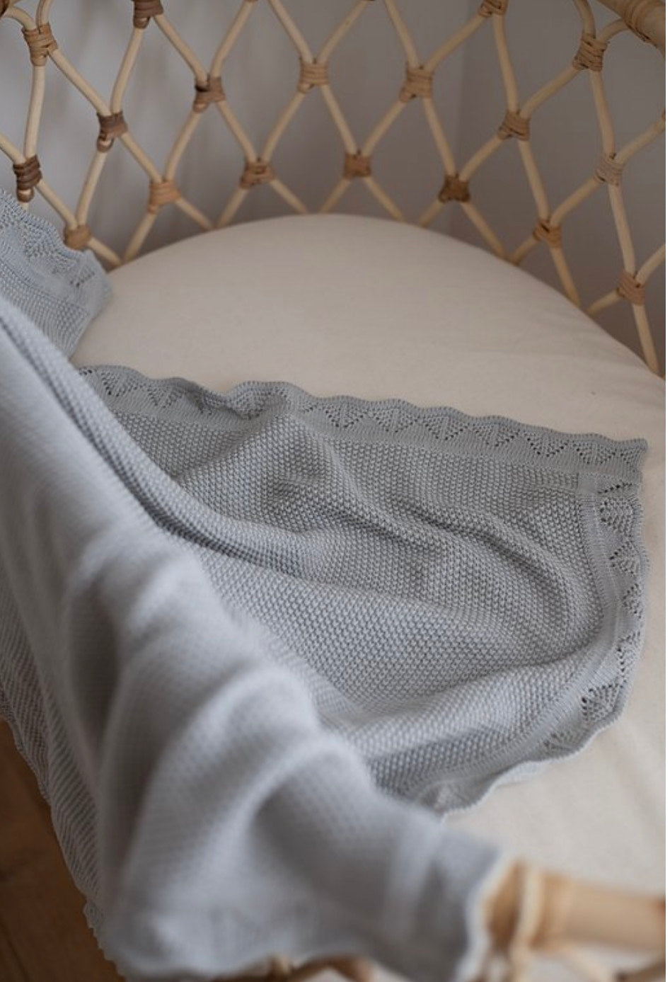 Heirloom Knit Blanket | Sage