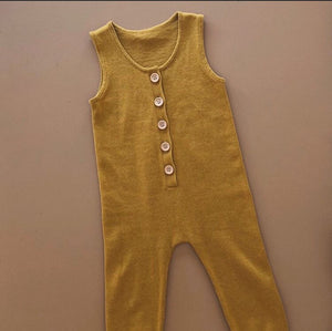 Button Up One-Piece - Harvest Gold